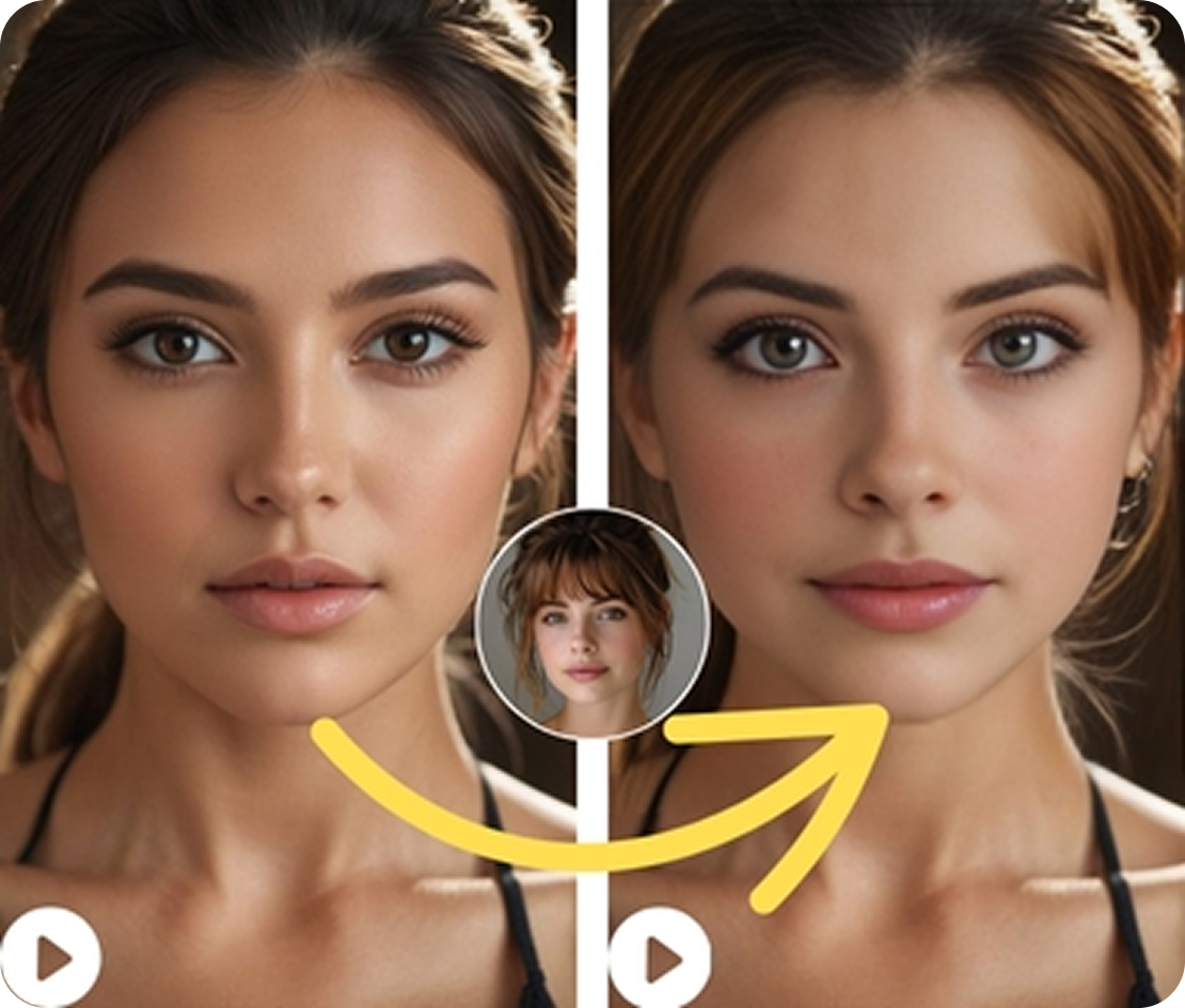 AI face swap example